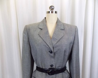 Oversized Tweed Blazer Harvé Benard Size 10