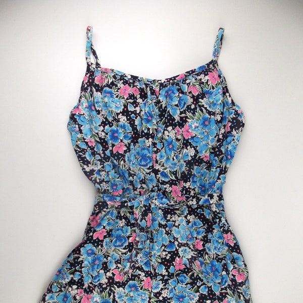 Vintage Catalina Swimsuit Floral Print Cotton