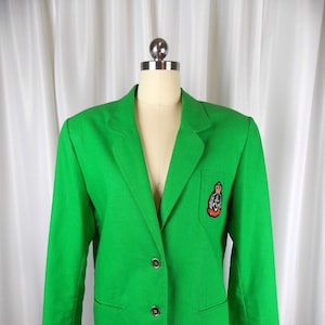 Green Blazer Classic Lion Buttons Slim Fitting For Women