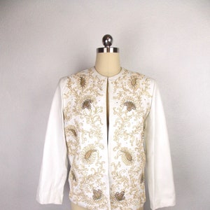 1960&#39;s Samuel Robert White Leather Jacket