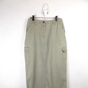1990&#39;s Cargo Skirt Tan Khaki Color Passports Label 32&quot; Waist