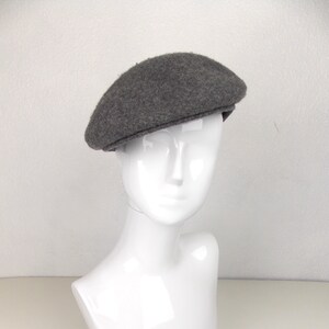 Vintage Men&#39;s Gray Wool Newsboy Cap Hat Dockers Label Unisex
