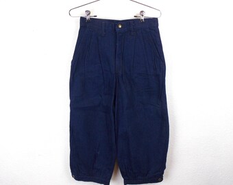 Jeans vintage in denim stile Knicker lavaggio scuro ZENA