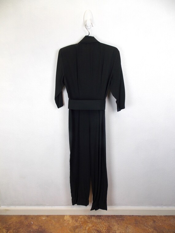 1990's Black Jumpsuit with Belt RAMPAGE Label - image 5