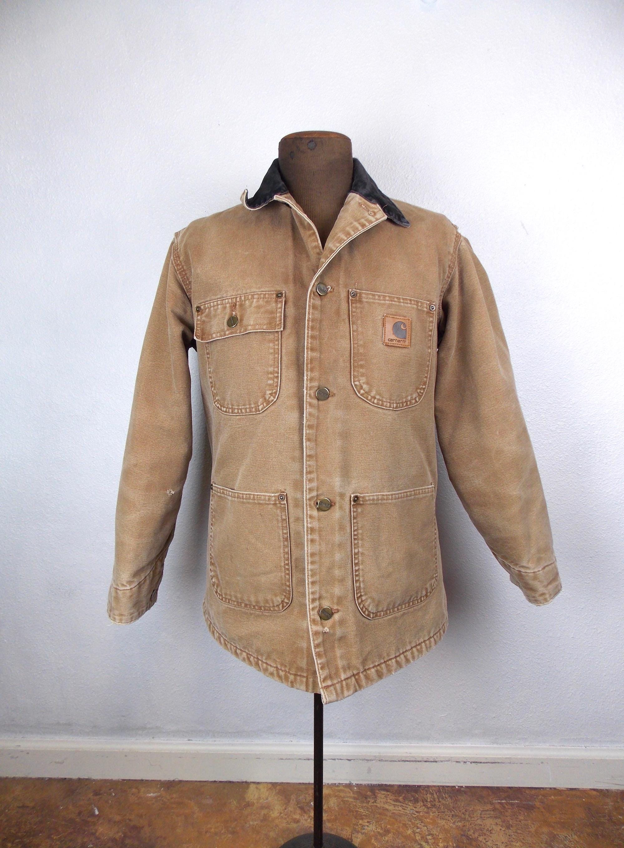 Vintage Carhartt Chore Jacket: Duck Canvas Workwear, Mens Vintage Carhartt Chore Jacket: Duck Canvas Workwear, Mens