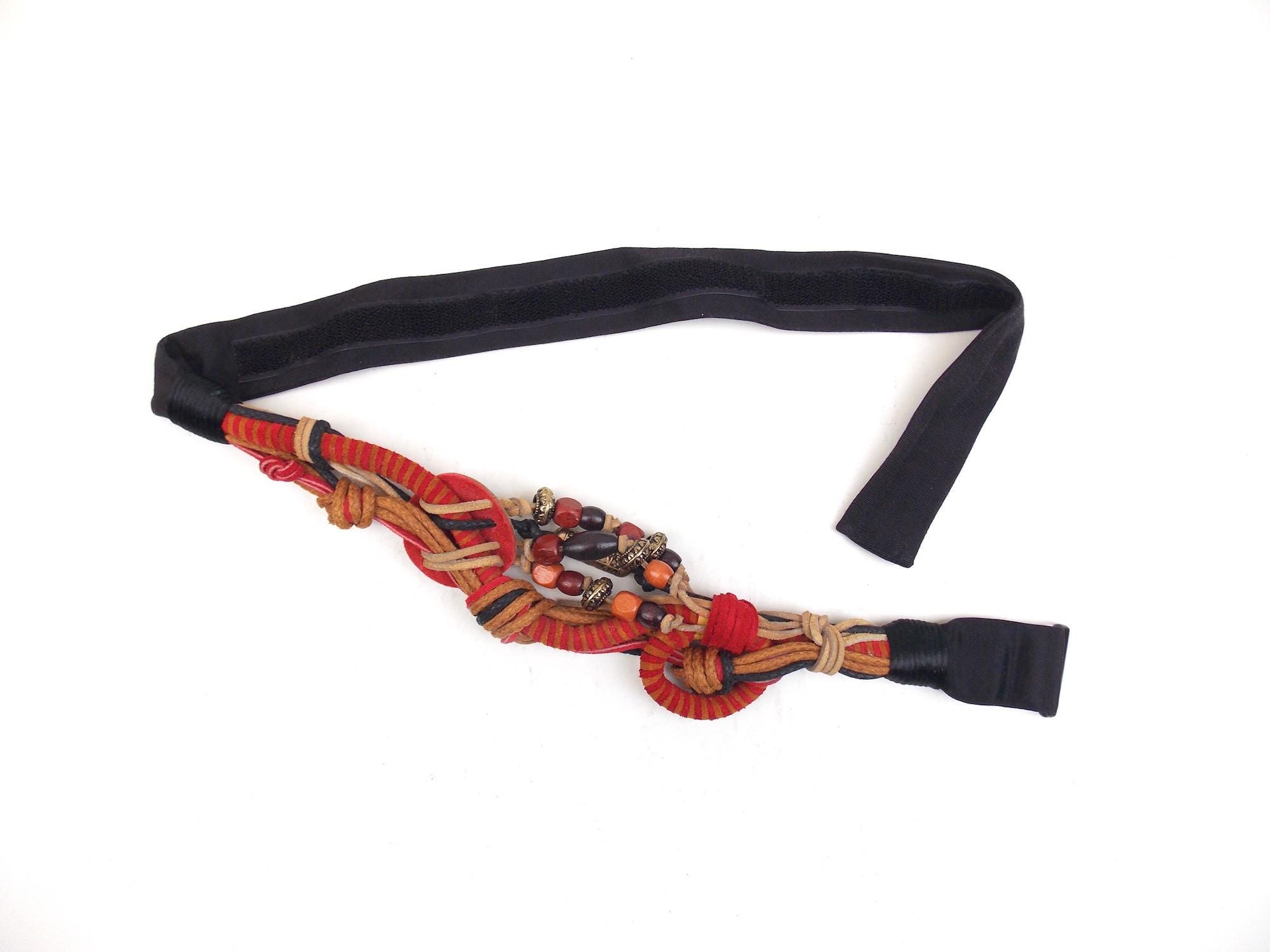 Carolyn Tanner Designs Rare Unique Adjustable Animal Belt XS/‎S Carolyn Tanner Designs Braided/beaded Adjustable Retro/boho  main image 3