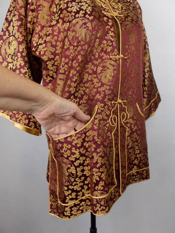 Vintage Red and Gold Chinese Cheongsam Style Jack… - image 3