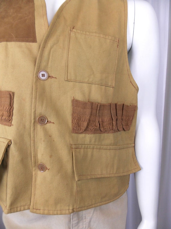Men's Vintage Hunting Fishing Sportsman Vest Size L Canvas With Rubberized  Bag 1960's 1970's -  Denmark