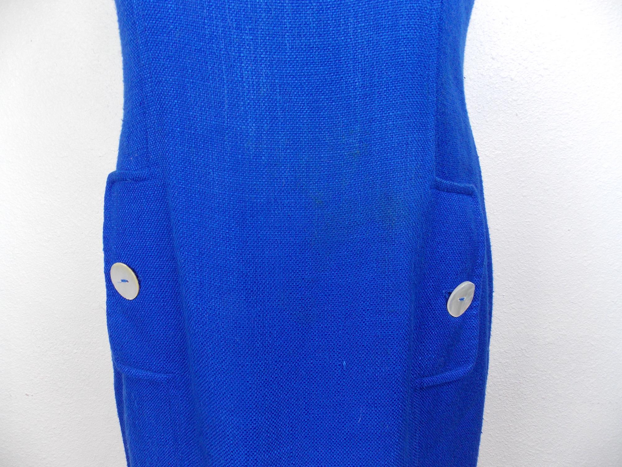 1980's Ann Taylor Royal Blue Dress