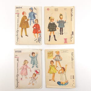 1960&#39;s Toddler Girls Patterns Simplicity and McCall&#39;s