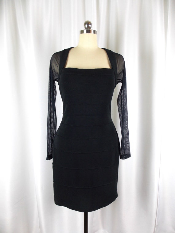 Body Con Black Dress 1990's Medium