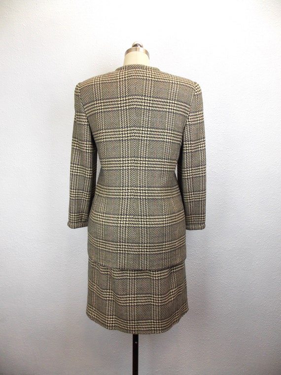 1990's Giorgio Armani Plaid Skirt Suit Wool and C… - image 5