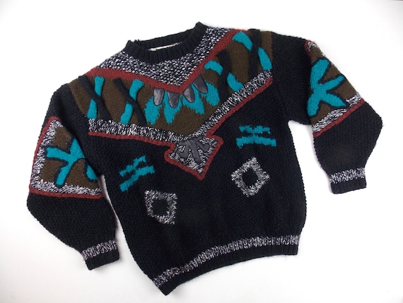 1980's Bulky Knit Sweater Men's Unisex Large New … - image 1