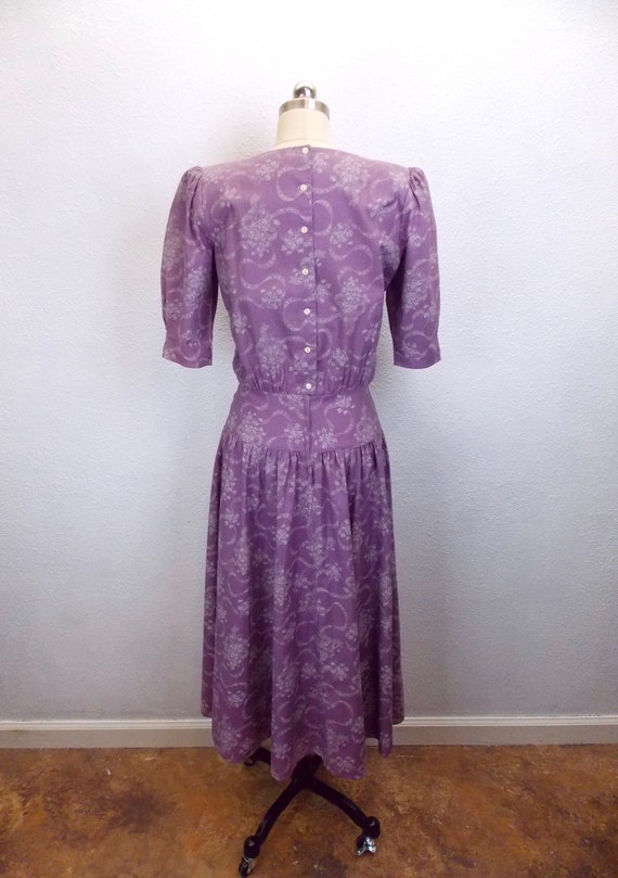 1980's 1990's Gunne Sax Lilac Purple Dress - image 4
