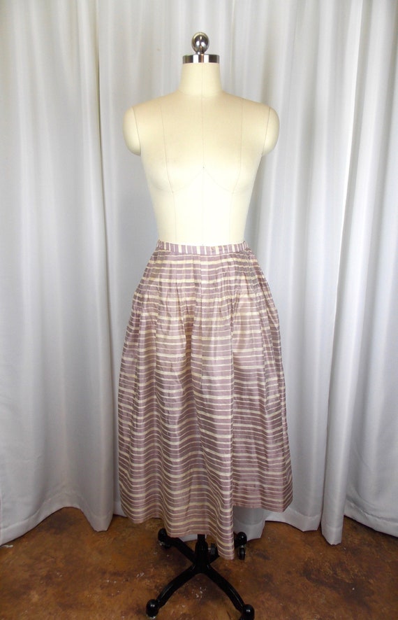 1970's Formal Silk Skirt Midi Length Ingeborg Hech