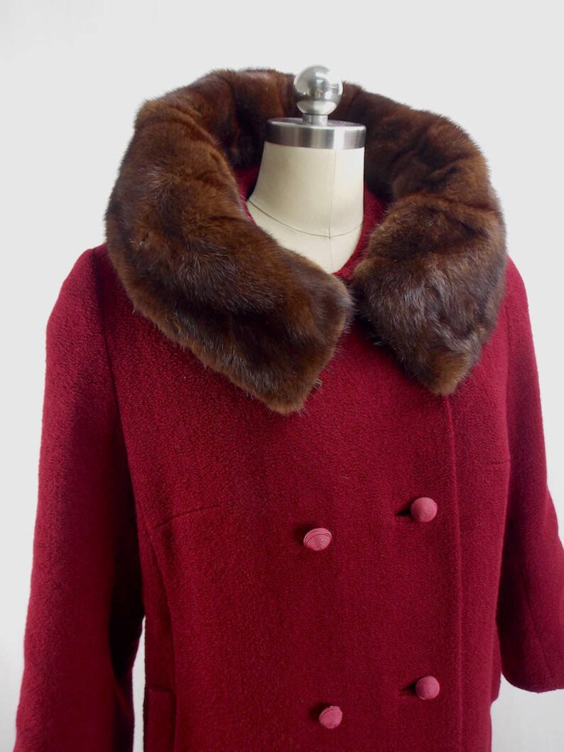 cranberry wool coat