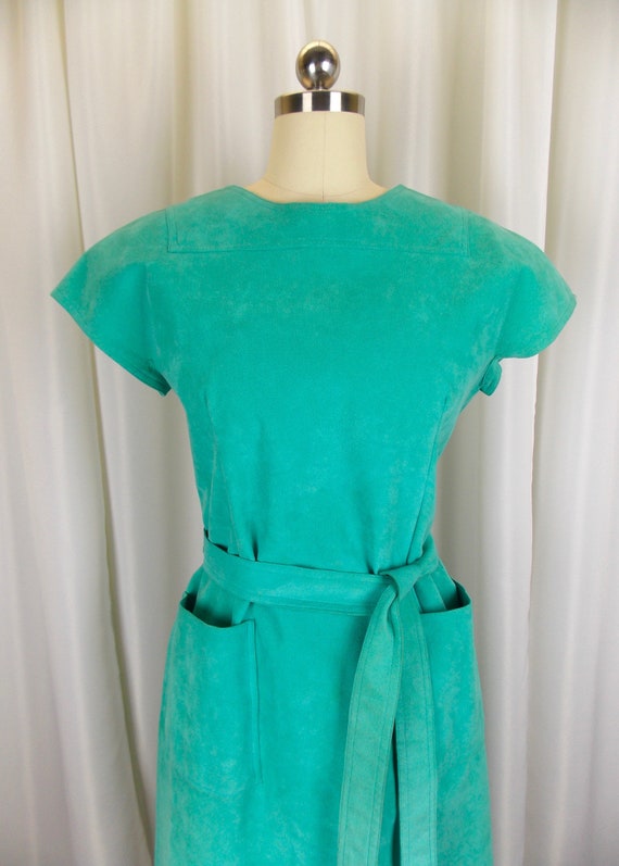 Turquoise Blue Ultra Suede Dress - image 2