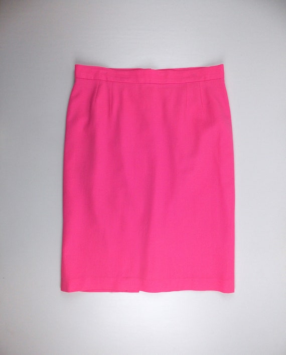 Barbiecore Bright Pink Straight Skirt Size L XL - Gem