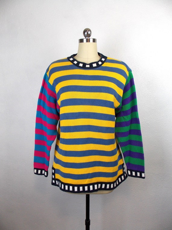 1990's LizWear Oversized Cotton Sweater Small Peti