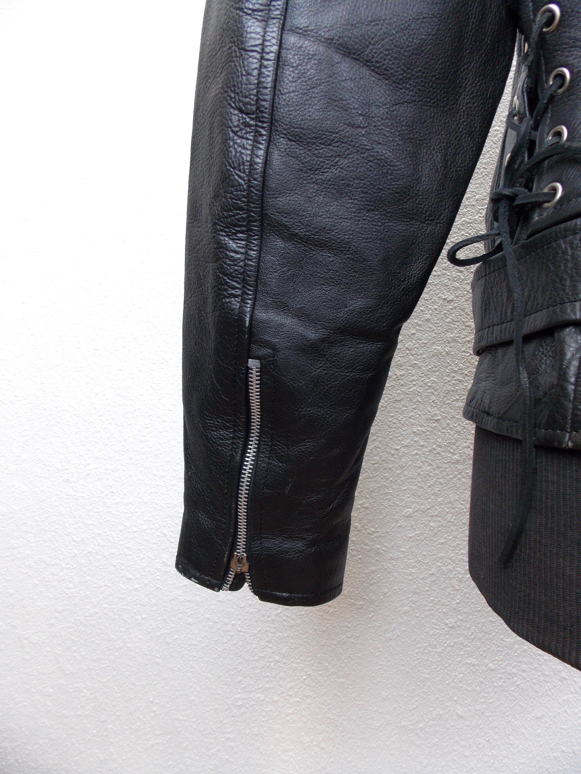 Vintage Black Leather Motorcycle Jacket Sz 40 - Etsy Vintage Black Leather Motorcycle Jacket Sz 40 - Etsy