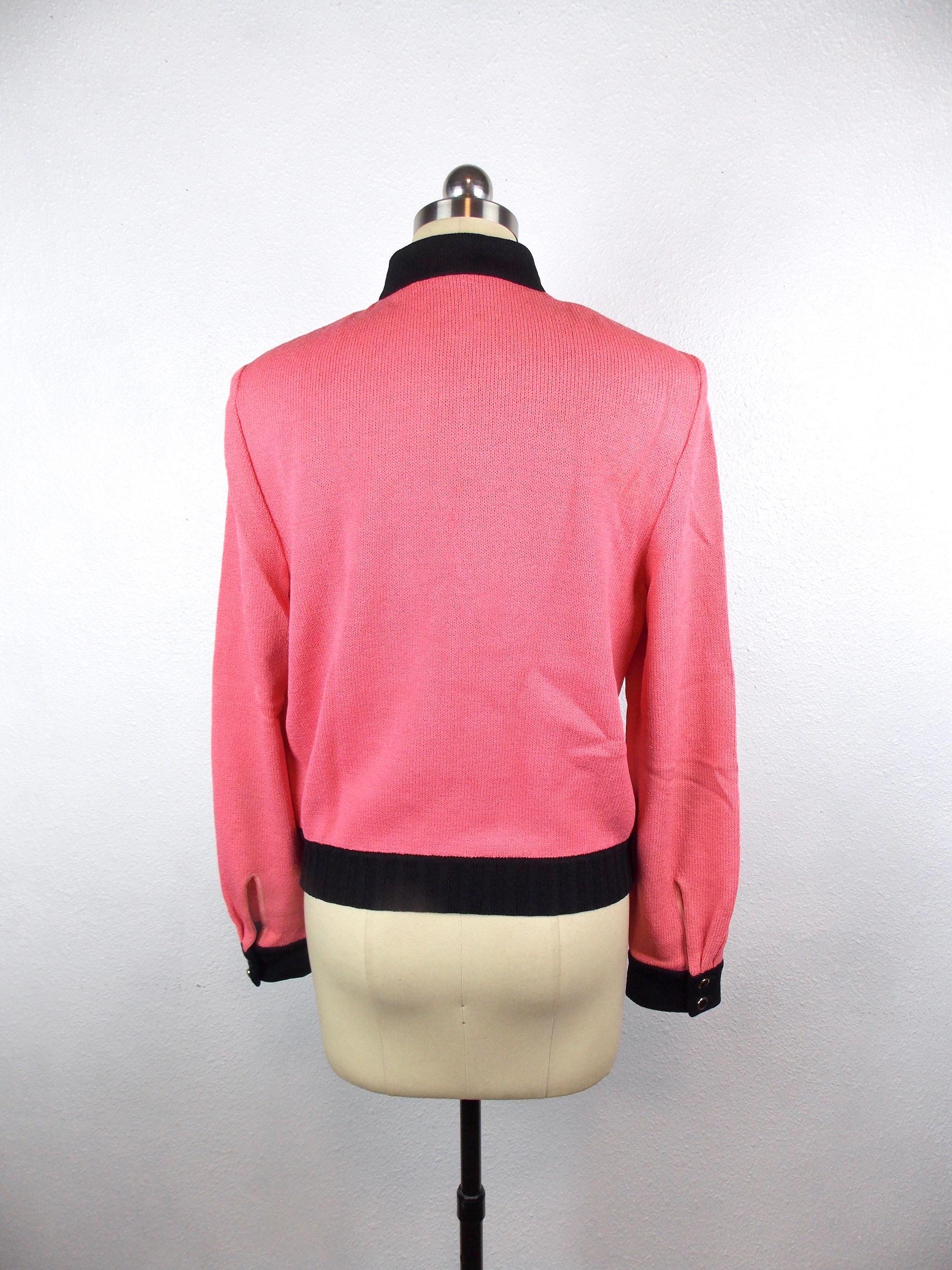 美品希少ST. JOHN COLLECTION レッドカーディガン サイズ4 Vintage St John Collection Zippered Cardigan Size 4 - Etsy