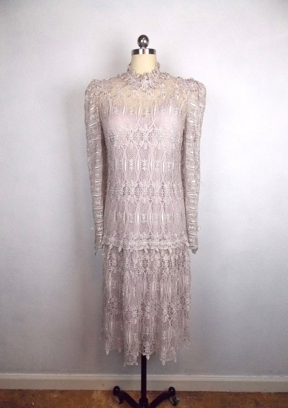 Alberto Manuell Lace Dress 1980's 1990's