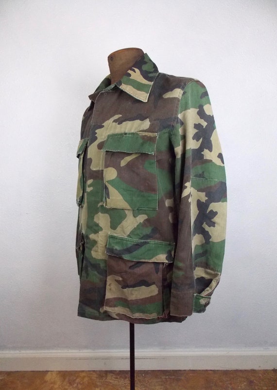 Vintage Camo Military Jacket Mens Size Small - image 2