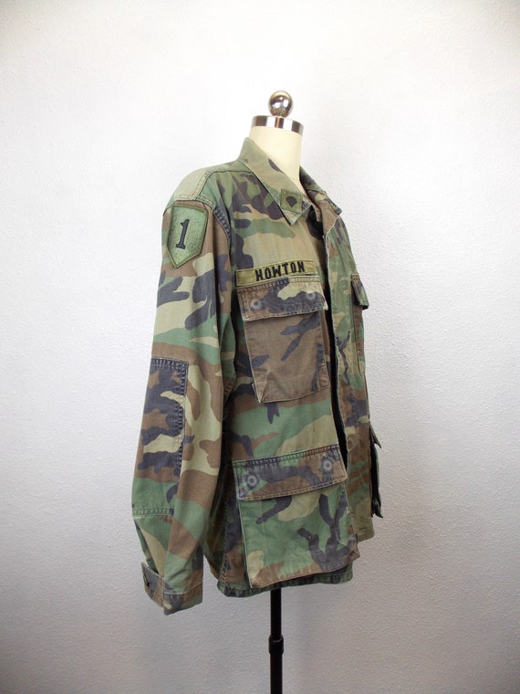 Vintage Camo Military Jacket Mens Size Small - image 2