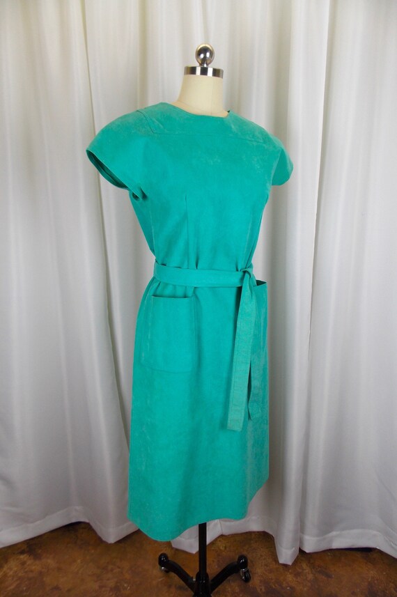 Turquoise Blue Ultra Suede Dress - image 3