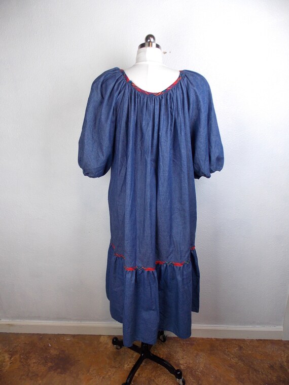 western denim dress plus size Plus Size Daily Blue Button Overall Tencel Denim Maxi Dress