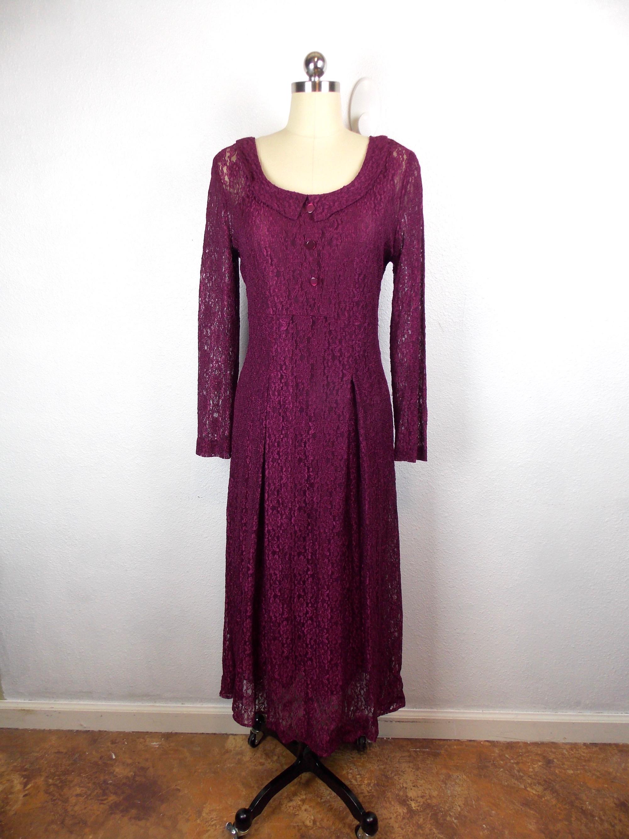 chinese dress ladies Burgundy lace tulle long prom dress, burgundy bridesmaid dress – dresstby main image 0