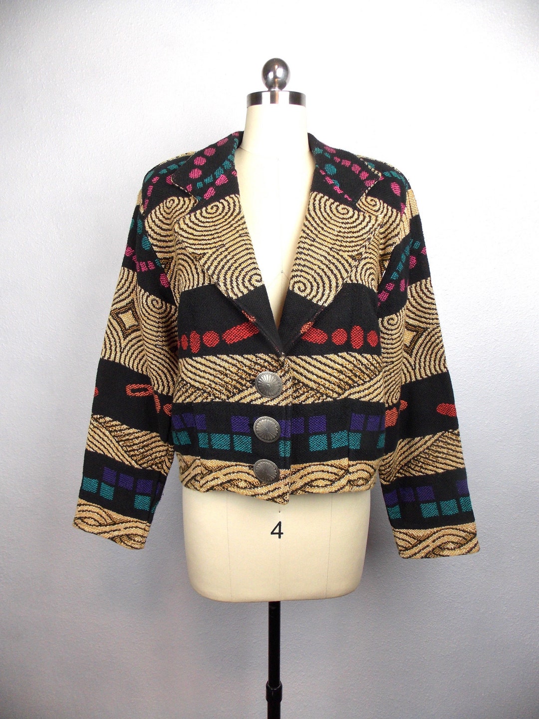 Vintage Southwest Design Cropped Length Jacket by Silverado - Etsy
