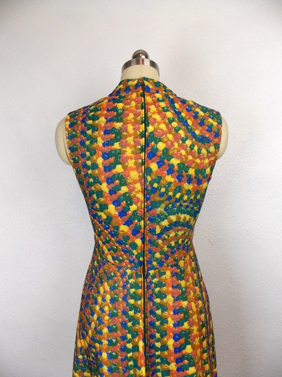 1970's Leslie Fay Maxi Dress Sleeveless - image 6