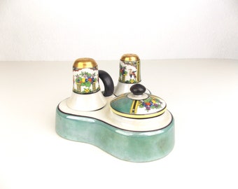 1920's Noritaki Porcelain Condiment Salt Pepper Set