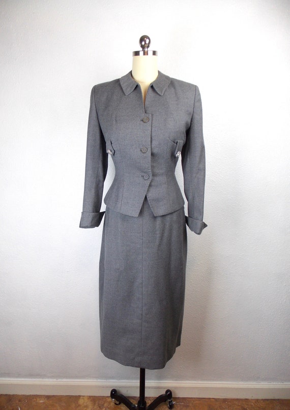 1950's Ranone Woman's Gray Suit XS