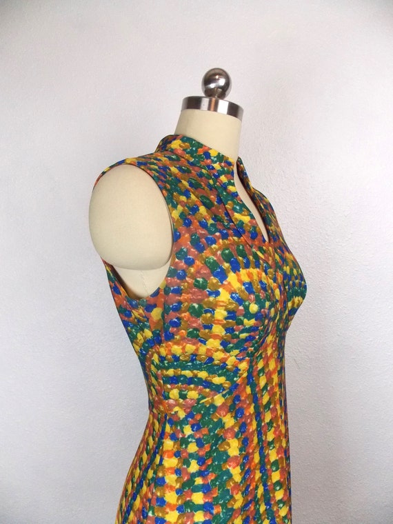 1970's Leslie Fay Maxi Dress Sleeveless - image 4