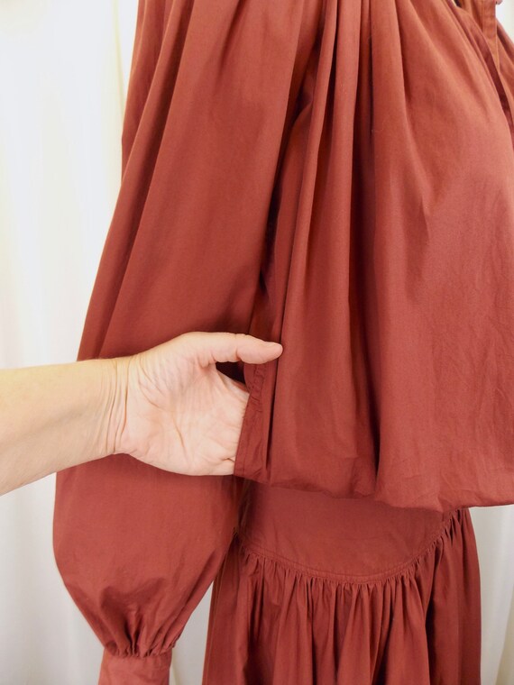 1970's Bonnie Strauss Dress Midi Length Boho Styl… - image 6
