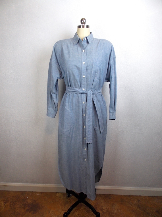 JG Hook Chambray Shirt Dress 100% Cotton Size 14 - Etsy JG Hook Chambray Shirt Dress 100% Cotton Size 14 - Etsy