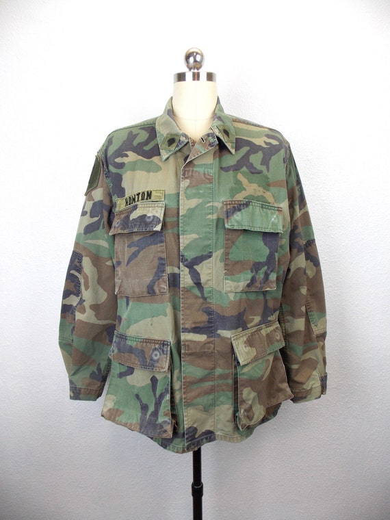 Vintage Camo Military Jacket Mens Size Small - image 1