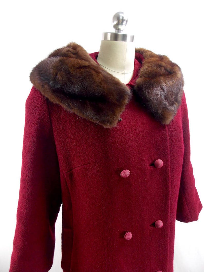cranberry wool coat