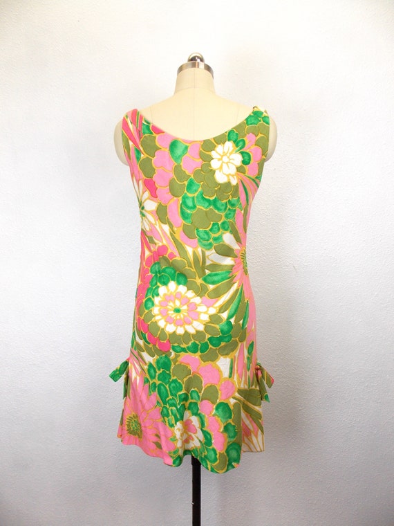 1970's Geoffrey Beene Silk Linen Dress Sleeveless… - image 5