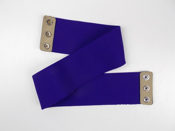 1980's Purple Stretch Cinch Belt - image 2