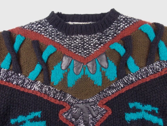 1980's Bulky Knit Sweater Men's Unisex Large New … - image 2