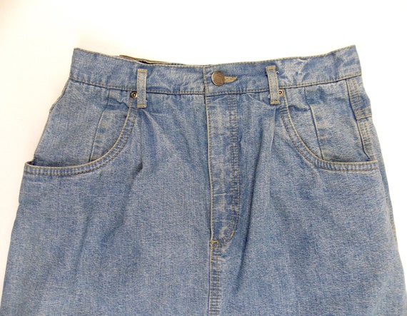 LizWear Denim Pencil Skirt 1990's Midi Length Pet… - image 3