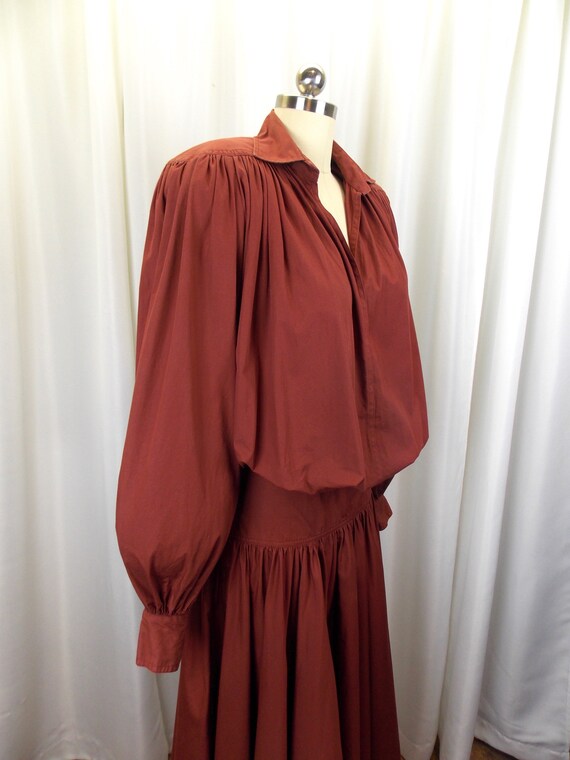 1970's Bonnie Strauss Dress Midi Length Boho Styl… - image 5