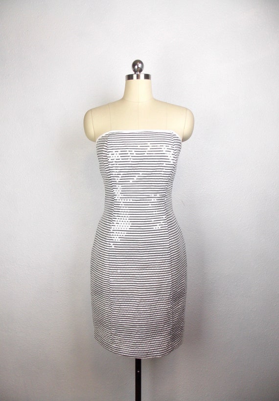 MODA INT'L Strapless Sequin Dress Y2K Fashion Earl