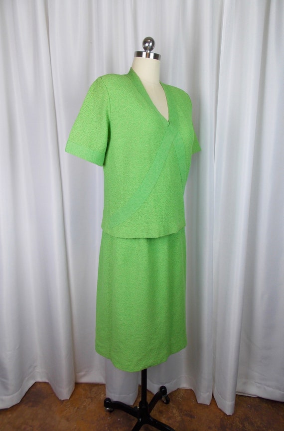 1960's Skirt Set Suit Two Piece Apollo Knits 1960… - image 3