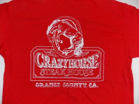 Vintage Tshirt Crazyhorse Steakhouse Orange County California 1990's Size L