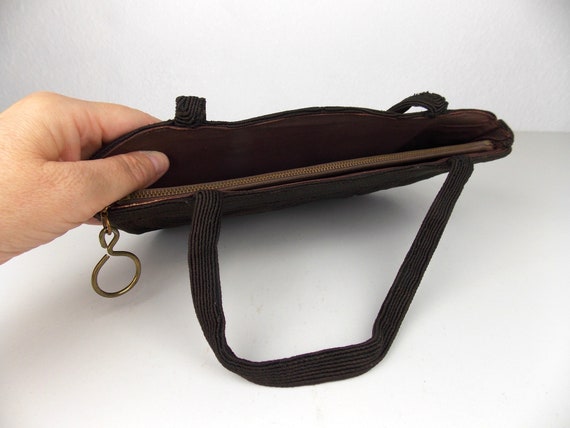 1940's Genuine Corde Handbag Purse in Brown - image 4