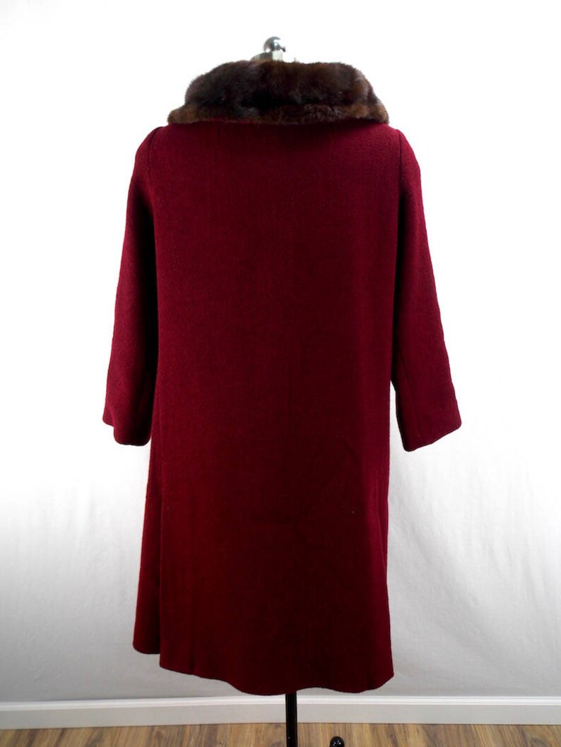 cranberry wool coat